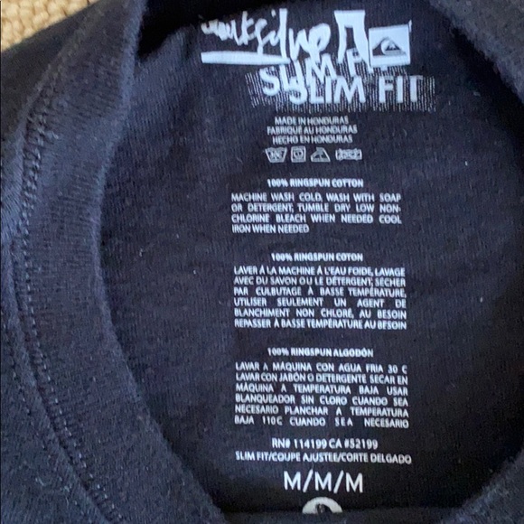 Quiksilver T-shirt. Black. Size M. - Picture 3 of 4